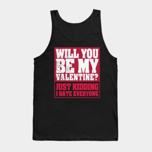 'Will You Be My Valentine' Sweet Valentines Lovers Gift Tank Top